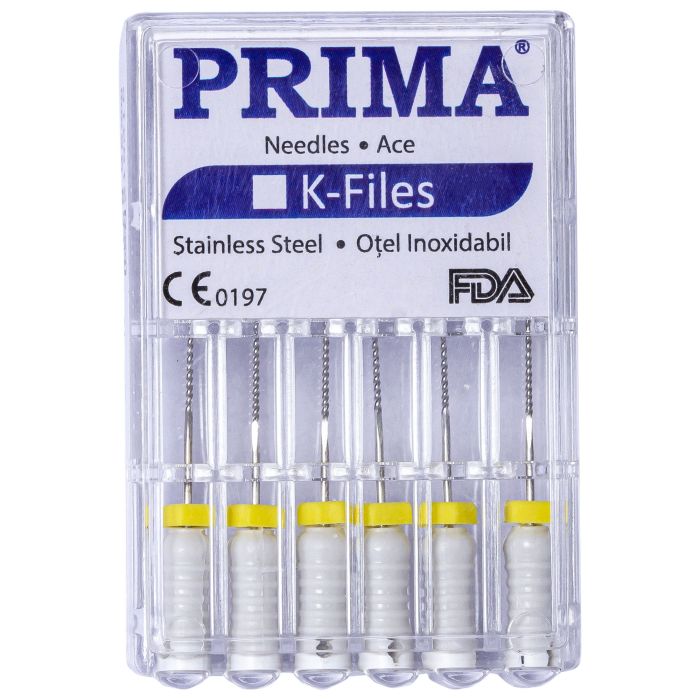 Дентална практика/ЕНДОДОНТИЯ/Игли за коренови канали - PRIMA KERR K-FILES Игли различни размери 6 бр