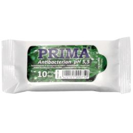 Стерилизация и дезинфектанти/ДЕЗИНФЕКТАЦИИ/Мокри кърпички - PRIMA мокри кърпи, антибактериални, 10 броя