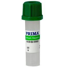 Медицинска лаборатория/ЛАБОРАТОРНИ КОНСУМАТИВИ/Вземане на кръв - PRIMA Micro епруветка с литиев хепарин, зелена, 0.5 мл, 50 броя/комплект
