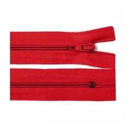 Тъкани и шивашки аксесоари/Ципове, копчета и скоби - Спирален полиестерен цип, 40 см, червен