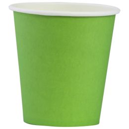 Дентална практика/ПРОФИЛАКТИЧНИ ПРОДУКТИ/Дентална хигиена - Хартиени чаши в зелено 180 мл 50 броя