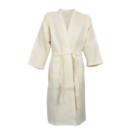 Халати за баня - Бански халат Gofer Kimono, от усукана прежда от неподготвен памук, гол, 100% памук, S, M, L, XL, 220гр/м2 1 брой