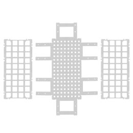 Медицинска лаборатория/ЛАБОРАТОРНИ КОНСУМАТИВИ/Лабораторни инструменти - Държач за опаковки за кювети, 40 позиции, бял