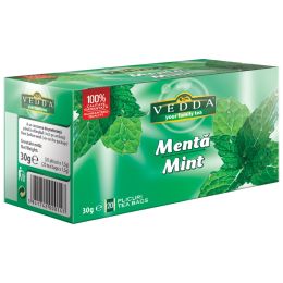 Биротика и стационарни/Продукти за кафенета/чай - VEDDA Ментов чай 30 г, Натурален освежаващ и храносмилателен, 20 сашета